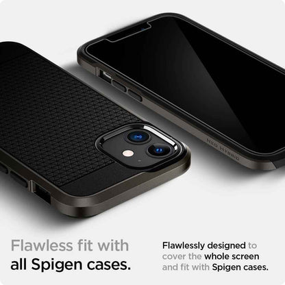 2x Spigen Glas.Tr ”EZ Fit” gehärtetes Schutzglas iPhone 12 Mini - StyleCases