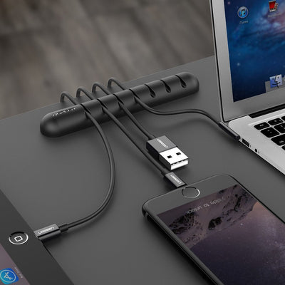 2x Ugreen Kabel Organizer selbstklebend für 4 / 7 Kabel schwarz