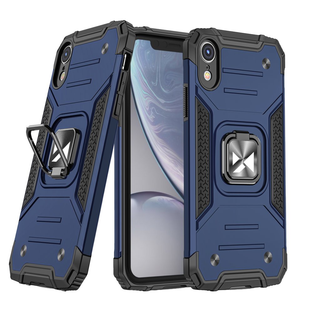 Wozinsky Ring Armor robuste Kickstand Panzer Handyhülle Hard Case für iPhone XR