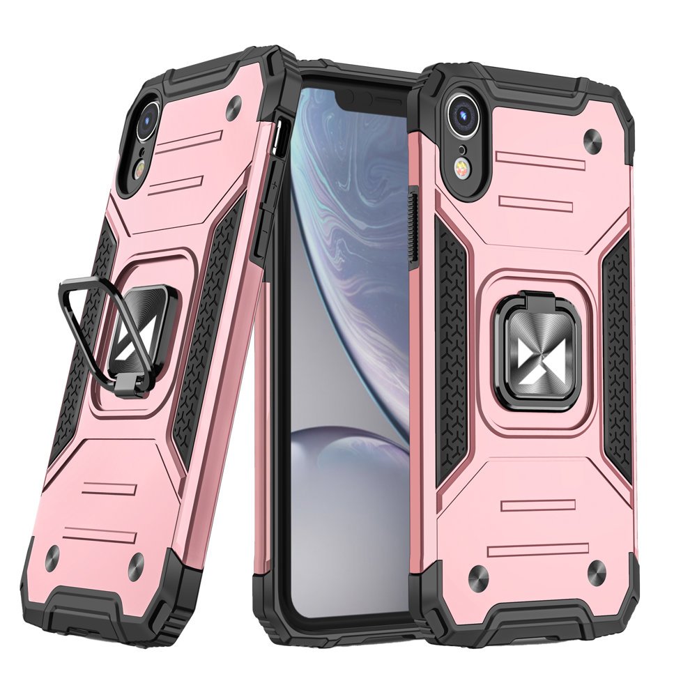 Wozinsky Ring Armor robuste Kickstand Panzer Handyhülle Hard Case für iPhone XR