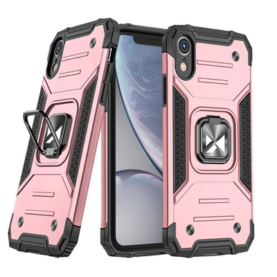 Wozinsky Ring Armor robuste Kickstand Panzer Handyhülle Hard Case für iPhone XR