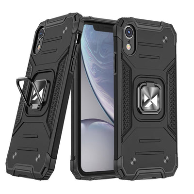 Wozinsky Ring Armor robuste Kickstand Panzer Handyhülle Hard Case für iPhone XR