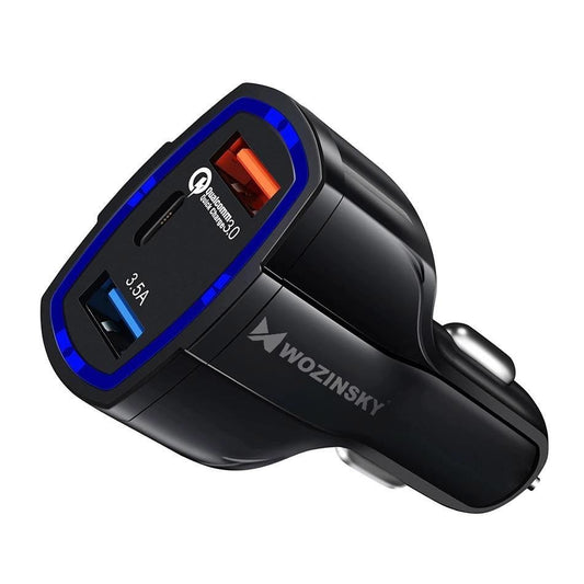 Universal Auto Schnell-Ladegerät QC 3.0 2x USB / USB Type C 35W 5V/7A /12-24V