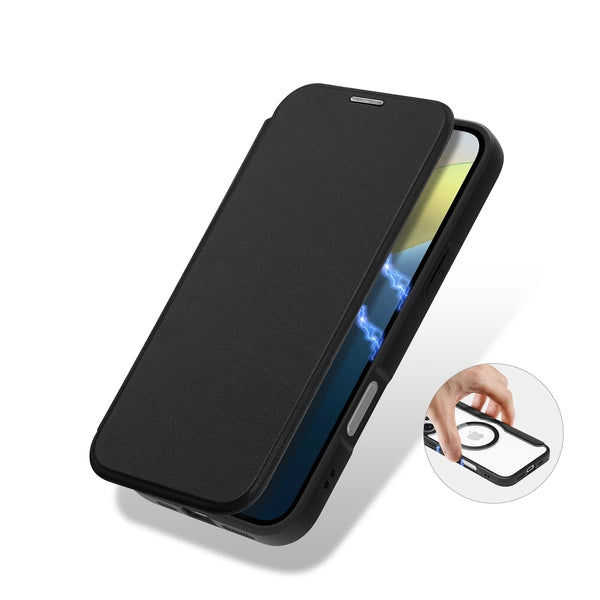 Dux Ducis iPhone 16 Skin X Pro MagSafe Book Case schwarz