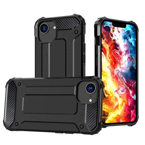 Hybrid Armor Case Schutzhülle für iPhone 16e schwarz