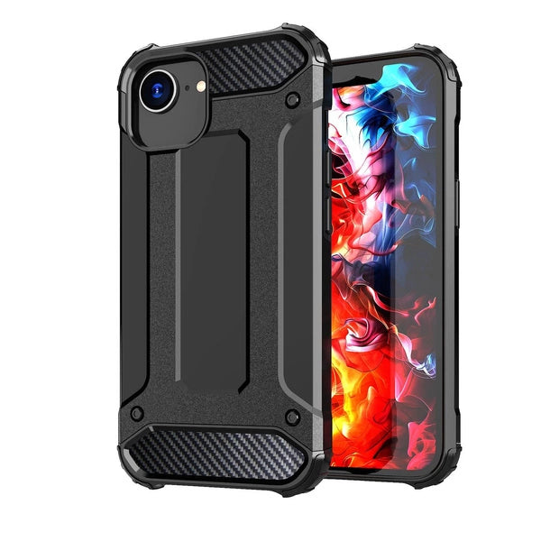 Hybrid Armor Case Schutzhülle für iPhone 16e schwarz