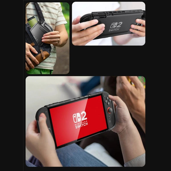 Supcase Crystal Case Schutzhülle für Nintendo Switch 2 Transparent Schwarz