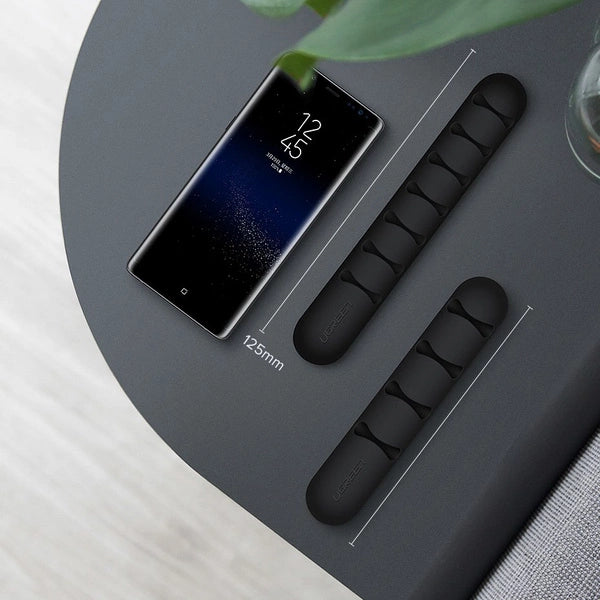 2x Ugreen Kabel Organizer selbstklebend für 4 / 7 Kabel schwarz