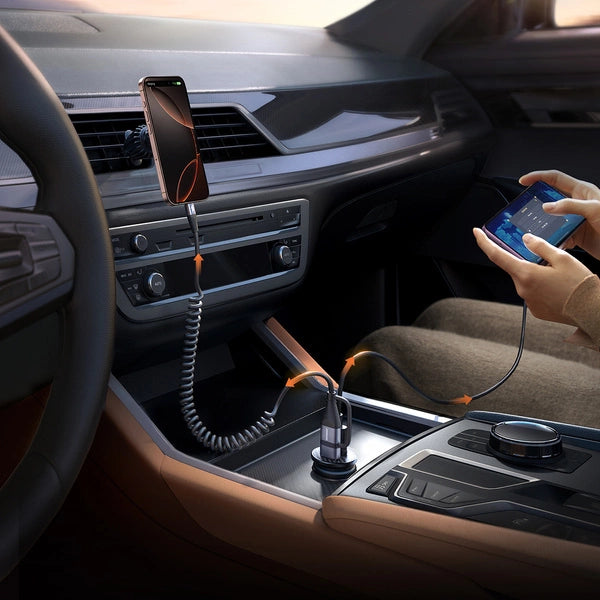 Joyroom 15W USB-C KFZ Ladegerät in einem Auto, ideal für schnelles Laden unterwegs