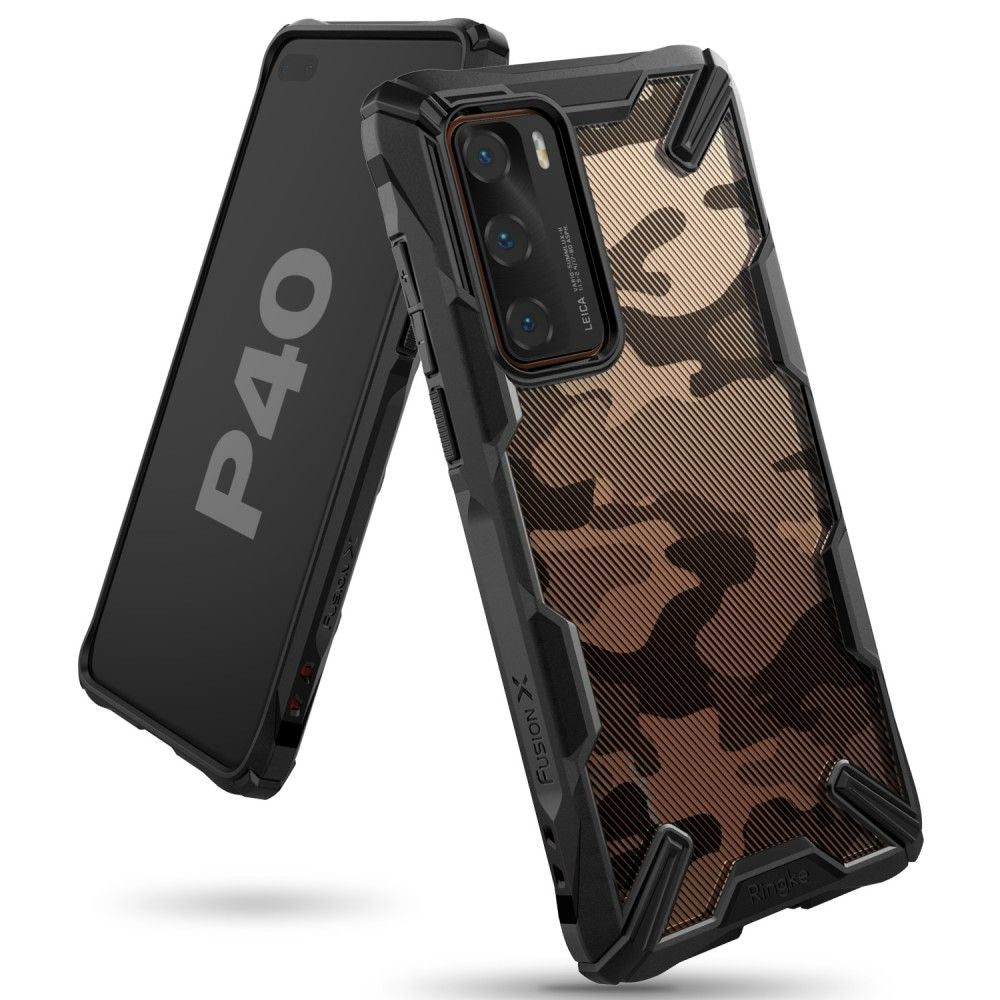 Ringke Fusion X Robuste Schutzhülle für Huawei P40 schwarz Camo