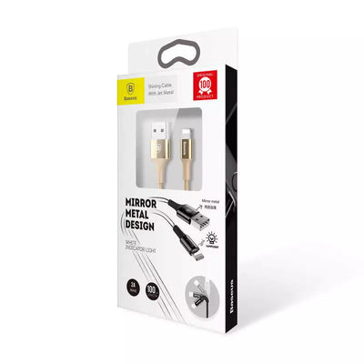 Baseus Shining elegantes iPhone Ladekabel Jet Metal 2A 1m Licht