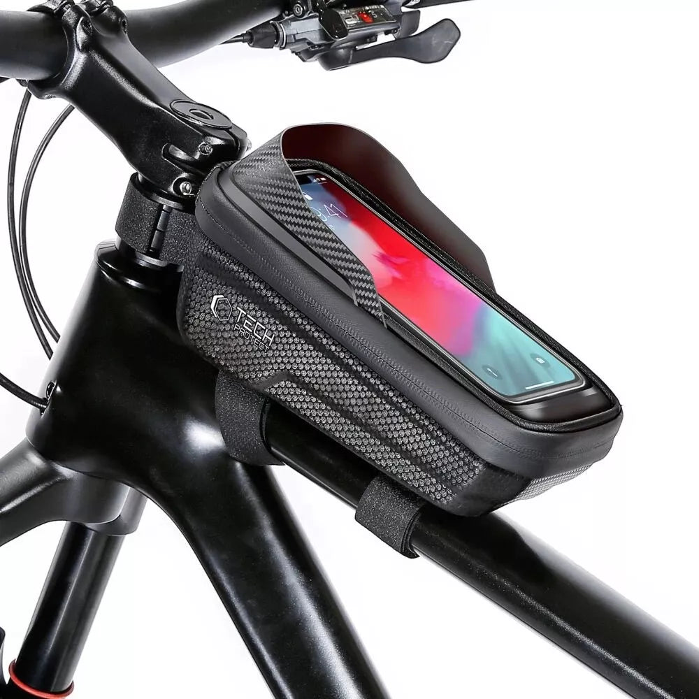Tech-Protect V2 Fahrradtasche Rahmentasche 1L für Smartphone bis 6,7“ Schwarz