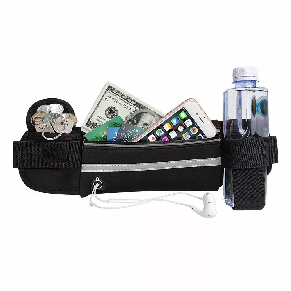 Bauchtasche, Jogging, Gürteltasche, Sporttasche, Lauftasche schwarz rosa blau