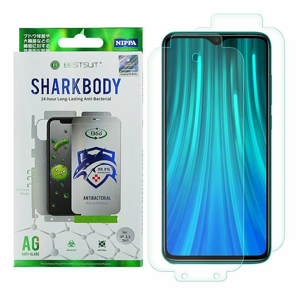 Shark Full Body antibakteriell Selbstheilende 360° Displayfolie Xiaomi Redmi Note8 Pro