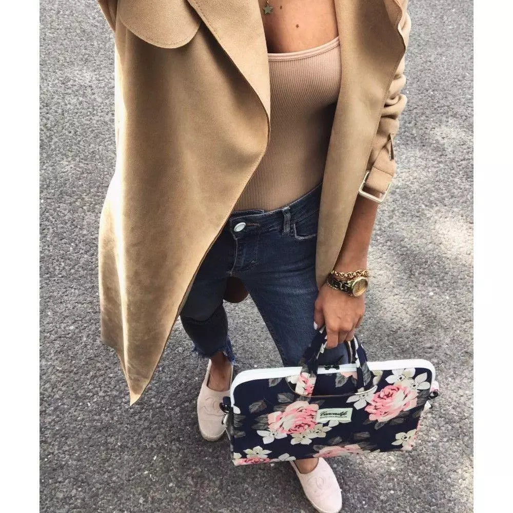 CANVASLIFE geblümte Laptoptasche Damentasche Tragegurt 13-16 Zoll Farben