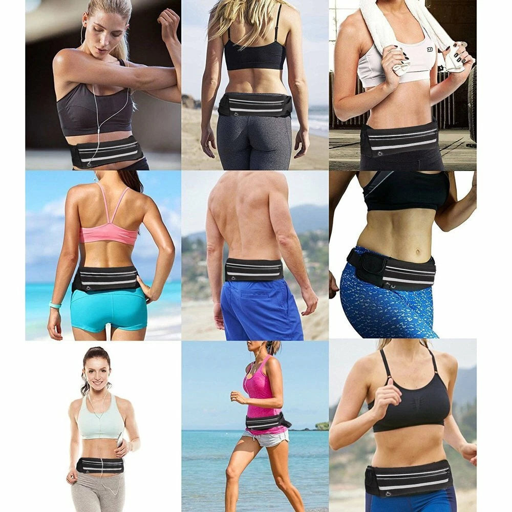 Bauchtasche, Jogging, Gürteltasche, Sporttasche, Lauftasche schwarz rosa blau