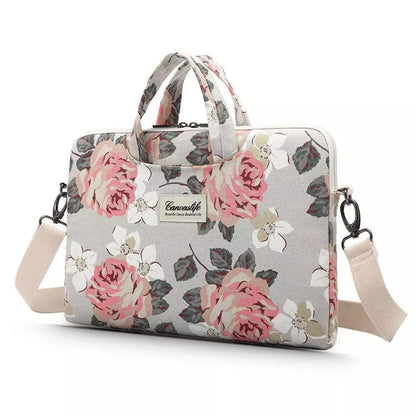 CANVASLIFE geblümte Laptoptasche Damentasche Tragegurt 13-16 Zoll Farben - StyleCases