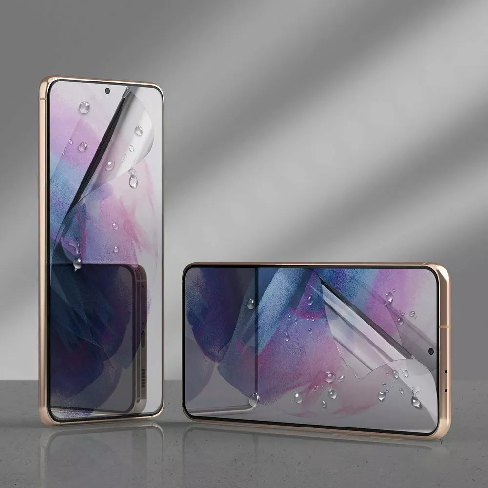 2x Ringke Easy Flex Displayschutz Folie nasse Montage für Samsung Galaxy S21+ 5G