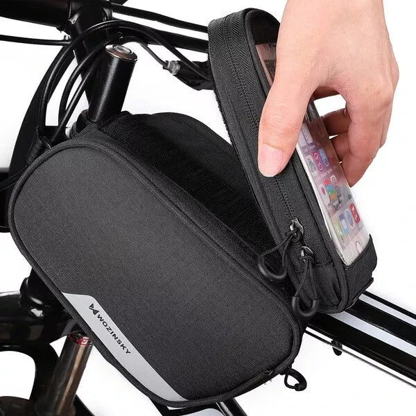 Rahmen Fahrradtasche + abnehmbare Handyhülle bis 6,5" 1,5l schwarz