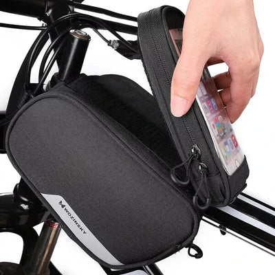 Rahmen Fahrradtasche + abnehmbare Handyhülle bis 6,5" 1,5l schwarz