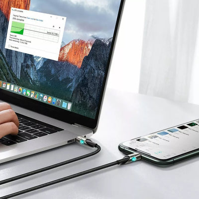 Baseus Nylon USB-C - 8Pin Kabel Power Delivery 18 W 1m 480 Mbps LED-Licht