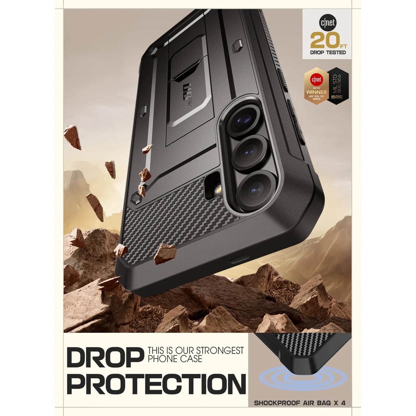 Supcase Unicorn Beetle Pro Panzer Schutzhülle Galaxy S25 2Set schwarz