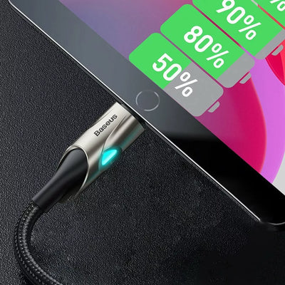 Baseus Nylon USB-C - 8Pin Kabel Power Delivery 18 W 1m 480 Mbps LED-Licht