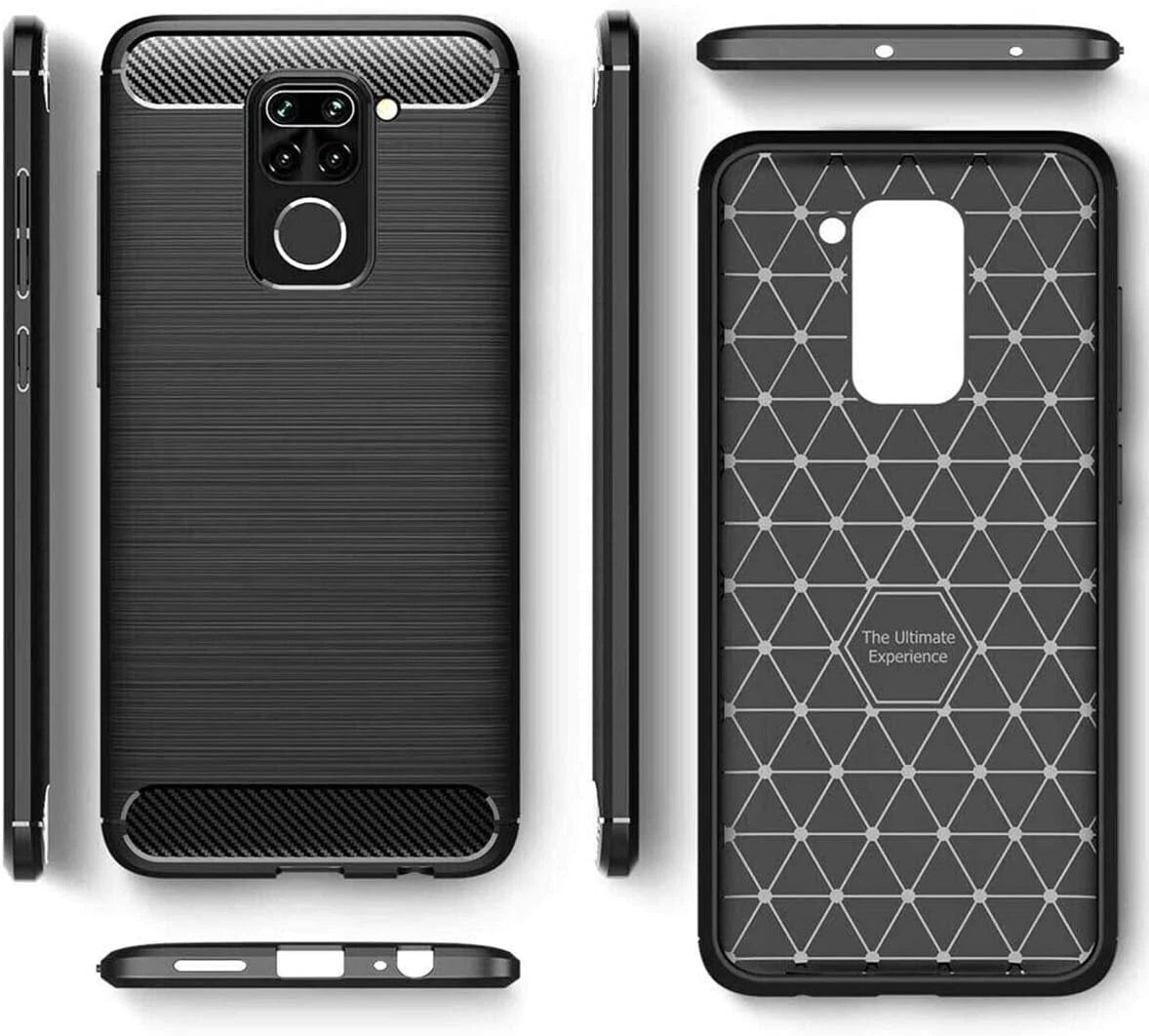 Carbon Styled Case Flexibel Schutzhülle für Xiaomi Redmi Note 9 schwarz