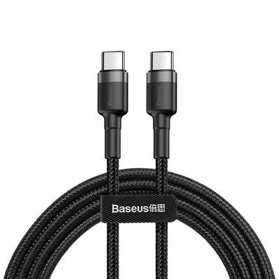 Baseus Cafule Ladekabel USB-C PD / USB-C PD PD2.0 60W 20V 3A QC3.0 1M schwarz