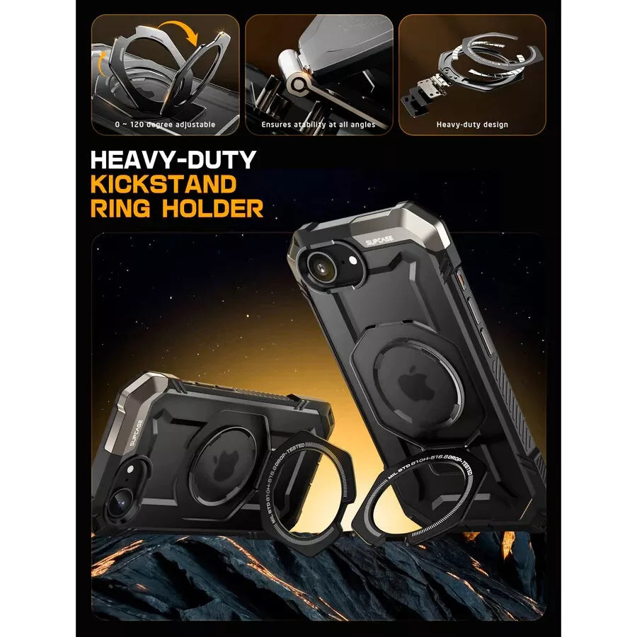 Supcase UB Grip iPhone 16E Robuste MagSafe Hülle Handyhülle schwarz