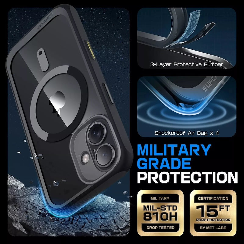 Supcase UB MAG iPhone 16 (6,1") Robuste MagSafe Hülle Handyhülle schwarz