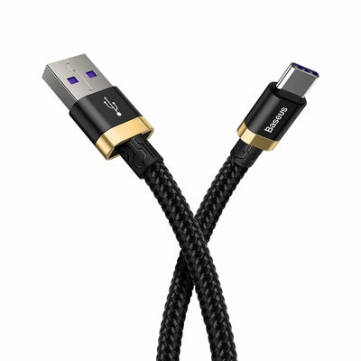 Baseus Purple Gold USB / USB-C Ladekabel Datenkabel SuperCharge 40W schwarz