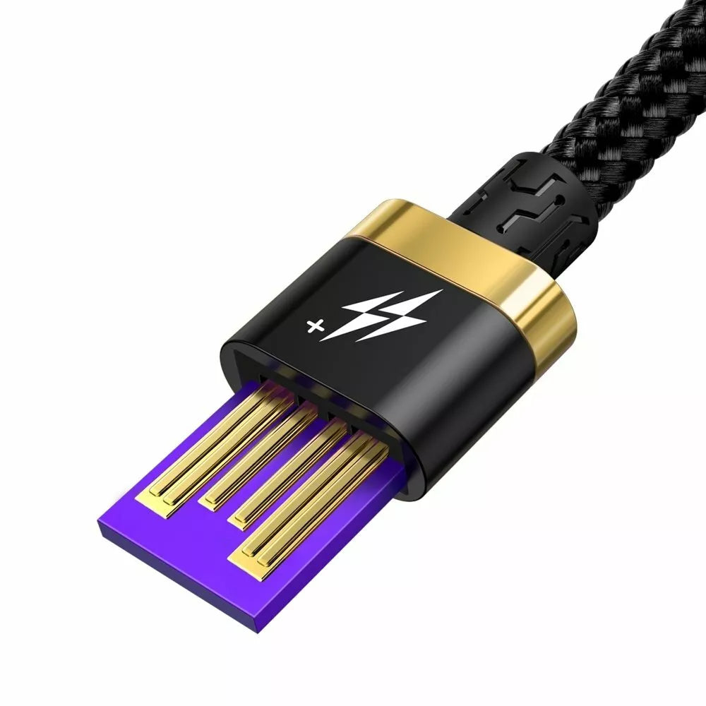Baseus Purple Gold USB / USB-C Ladekabel Datenkabel SuperCharge 40W schwarz