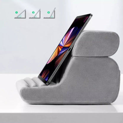 Ugreen Velour faltbarer Tablet Telefonständer Kissen mit Fächer grau - StyleCases