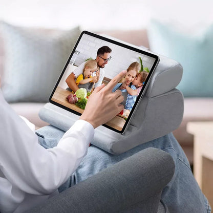 Ugreen Velour faltbarer Tablet Telefonständer Kissen mit Fächer grau - StyleCases