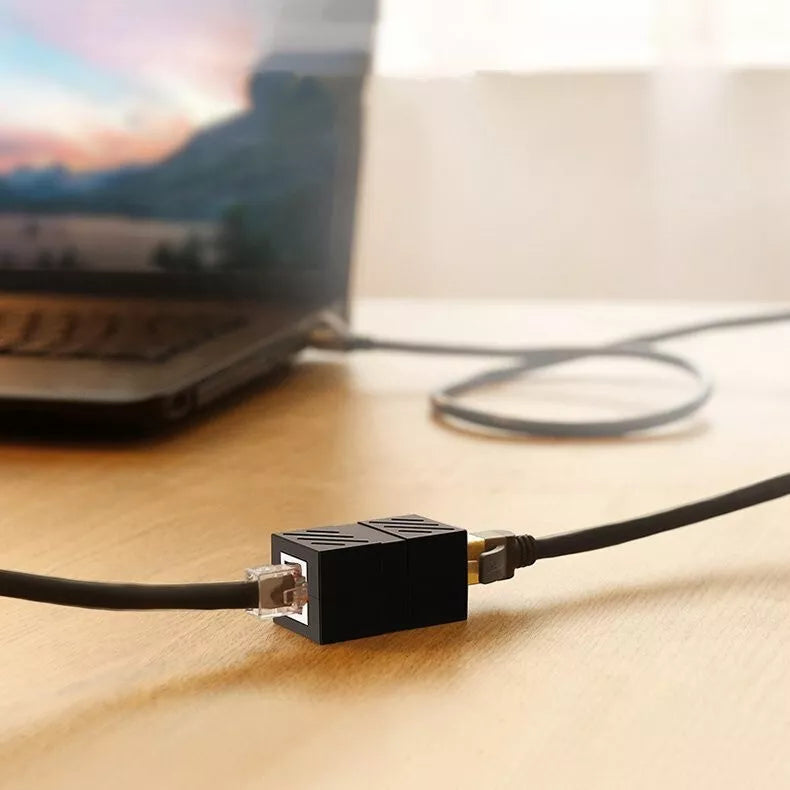 Ugreen Network Connector Ethernet RJ45 10 Gbit/s Netzwerkkabelverbinder schwarz