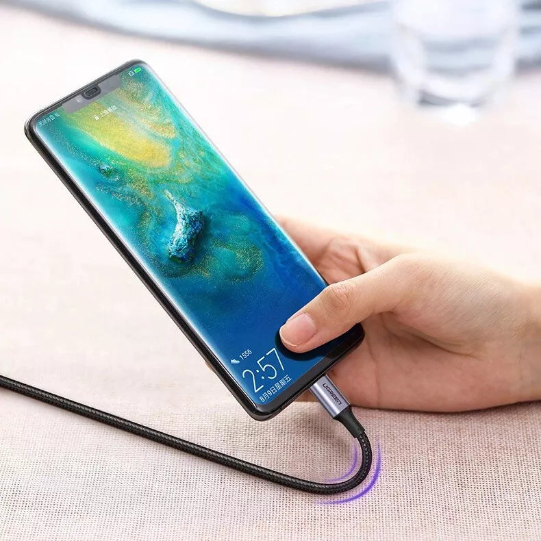 Ugreen USB-C – USB-C PD QC FCP Kabel 100 W 5 A 480 Mbit/s 1 m Grau