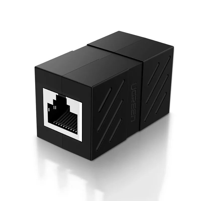 Ugreen Network Connector Ethernet RJ45 10 Gbit/s Netzwerkkabelverbinder schwarz