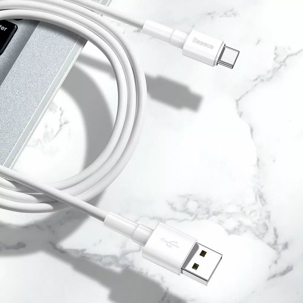 Baseus USB Type C Ladeabel Datenkabel 3A 1m CATSW-02 weiß