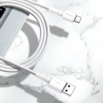 Baseus USB Type C Ladeabel Datenkabel 3A 1m CATSW-02 weiß