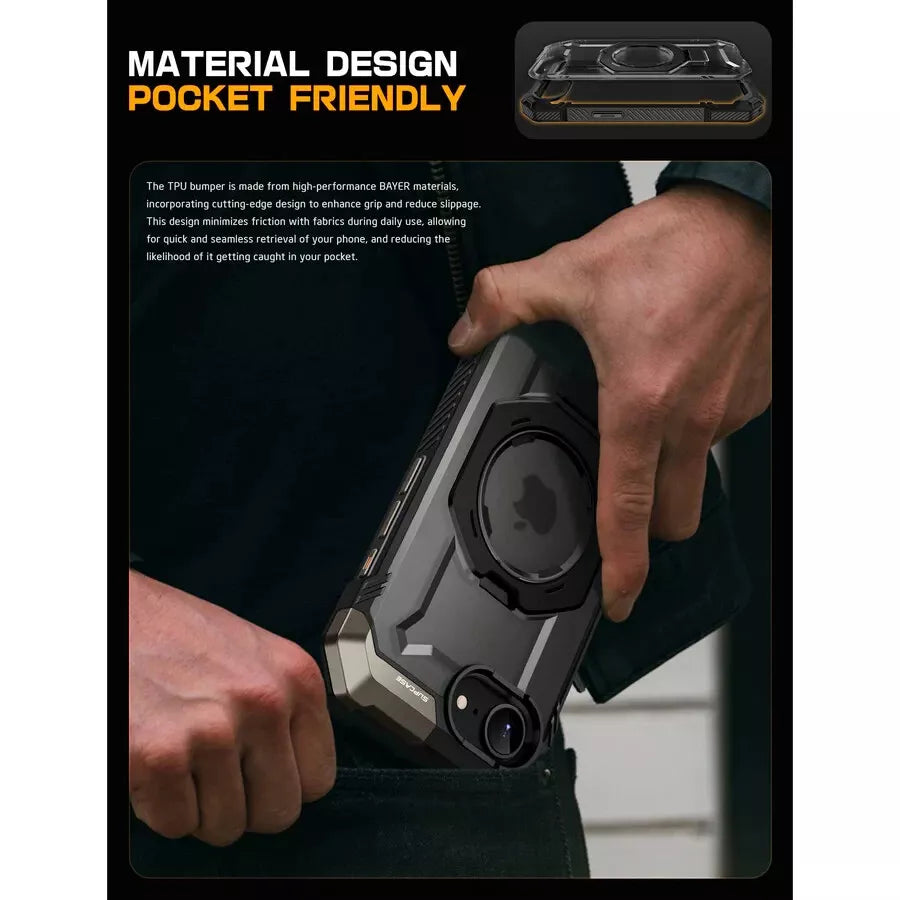 Supcase UB Grip iPhone 16E Robuste MagSafe Hülle Handyhülle schwarz