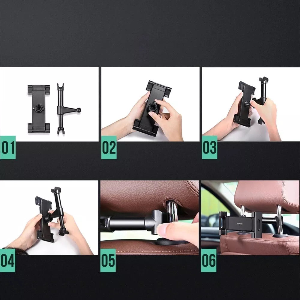 Ugreen Auto Smartphone Tablet Nintendo Switch Halterung für Kopfstütze schwarz