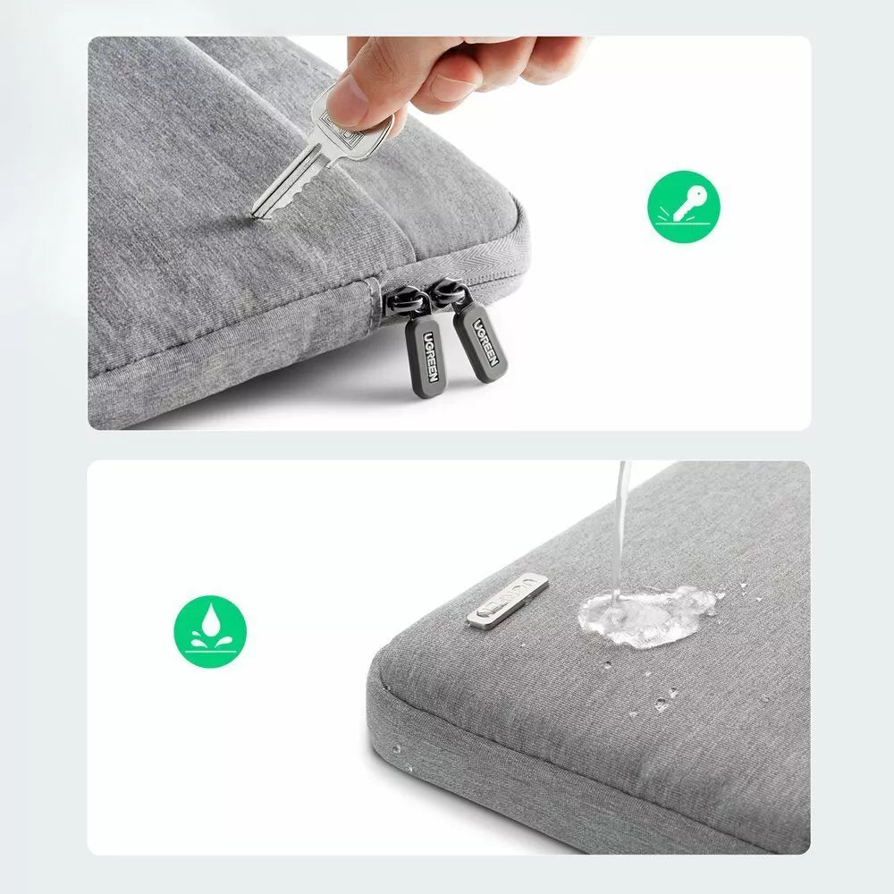 Ugreen LP437 Elegante Notebook Laptop Tasche Innen Aussen 13"-15" Zoll grau