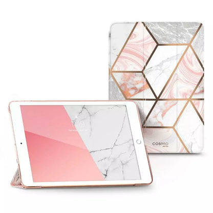 Supcase CL Luxus Hülle Etui Smart Cover iPad 7/8/9/10 10.2" Pink Marmor - StyleCases
