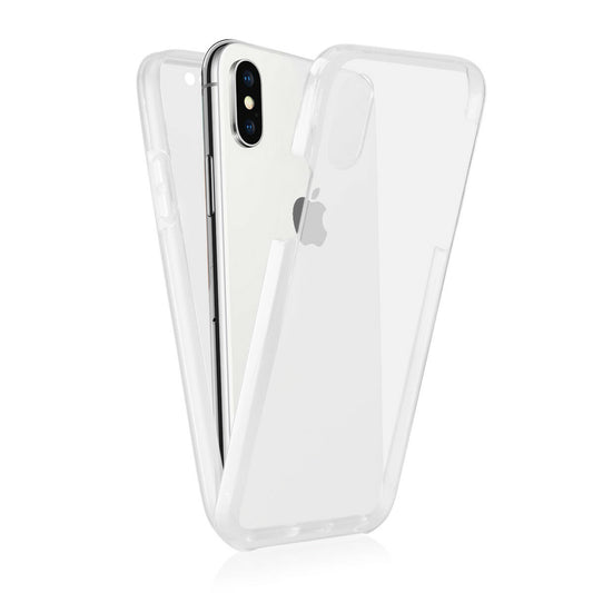 iPhone X/XS Back Case 360° Schutzhülle Transparent komplett Hülle transparent