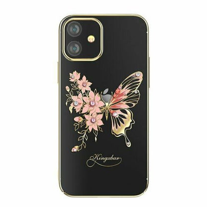 Kingxbar Butterfly Schutzhülle mit Swarovski-Kristallen iPhone 12 mini Gold - StyleCases