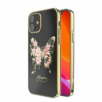 Kingxbar Butterfly Schutzhülle mit Swarovski-Kristallen iPhone 12 mini Gold - StyleCases