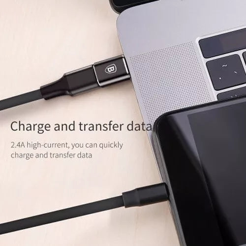 Baseus OTG Micro USB auf USB-C Adapter Schwarz