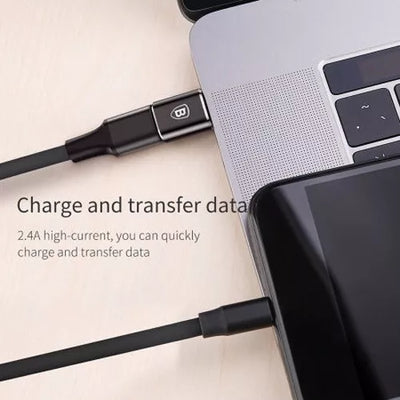 Baseus OTG Micro USB auf USB-C Adapter Schwarz