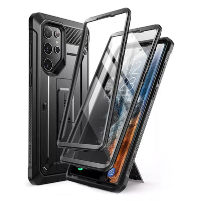 Supcase Unicorn Beetle Pro Panzer Schutzhülle Galaxy S23 Ultra 2Set schwarz